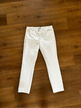 Sophie Max Ivory Slim Stretch Cotton Jeans
